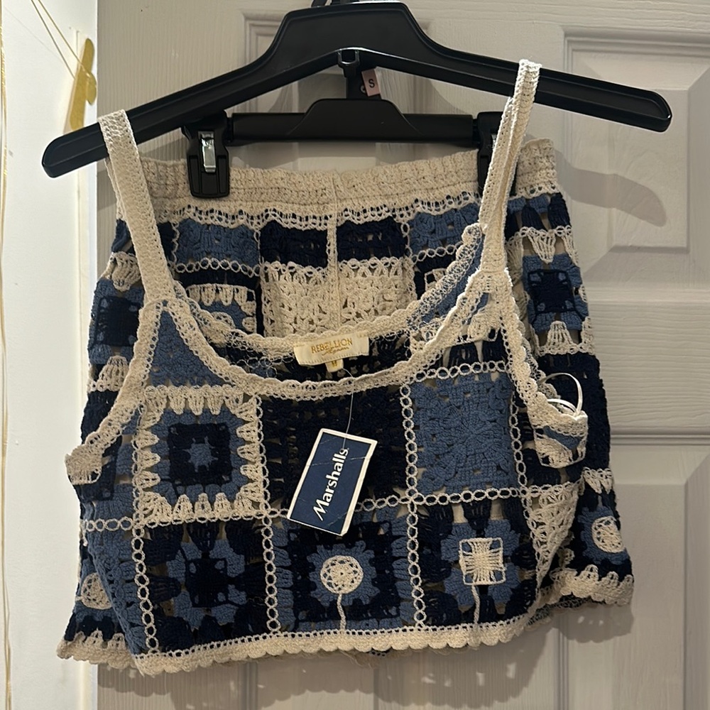 Blue and Cream Crochet Set!